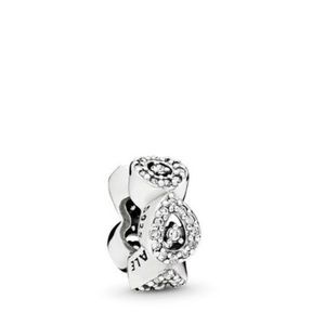 PANDORA CASCADING GLAMOUR SPACER, CLEAR CZ